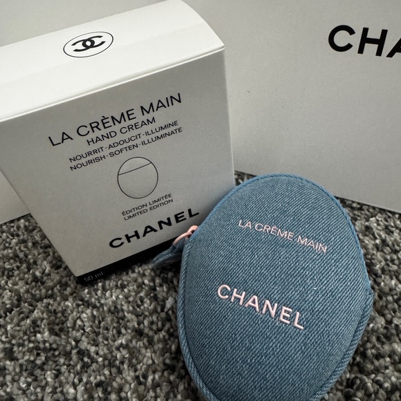 CHANEL La Crème Main with Denim Blue Pouch